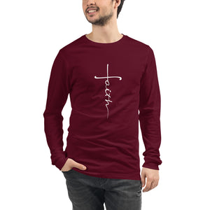 Unisex Long Sleeve Christian Tee, Faith